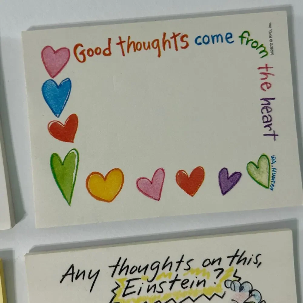 Vintage 80s Stationery Lot of 9 Hallmark Shoebox Sticky Notes Maxine Notepad